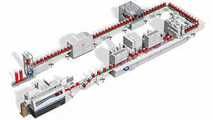 Línea para cubetas y latas metálicas para pintura y productos químicos