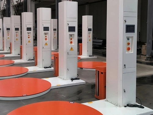 Envolvedora de palets con plataforma giratoria (Envolvedora con film estirable)