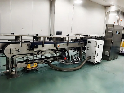 Enjuagadora de latas con aire ionizado