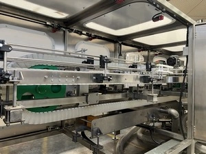 Enjuagadora de botellas con aire ionizado y sujeción por pinzas